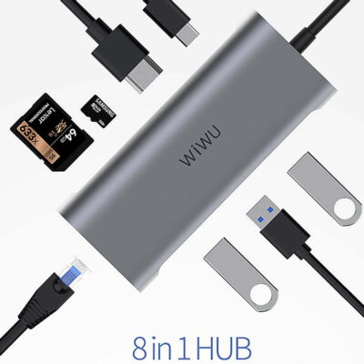 Alpha 831HRT 8-in-1 Type-C Converter | USB-C Multiport Hub