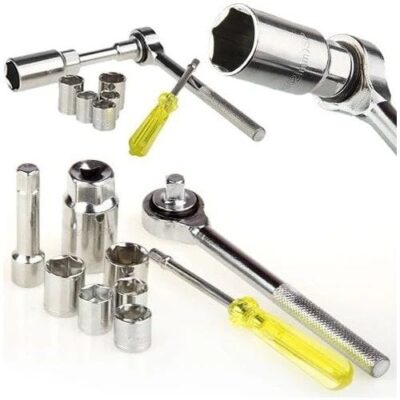 Aiwa 40 Piece Tool Kit Combination Socket Ratchet Wrench Ring Spanner Screwdriver Bit Set Hand Tool Kit