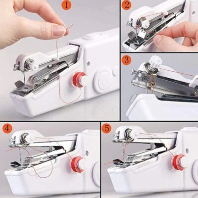 Mini Portable Handheld Sewing Machine Handy Stitching Machine for Clothing Fabric Home Travel & DIY Use